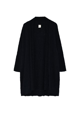 By Basics - Cardigan Merino Bubble Wool - Black